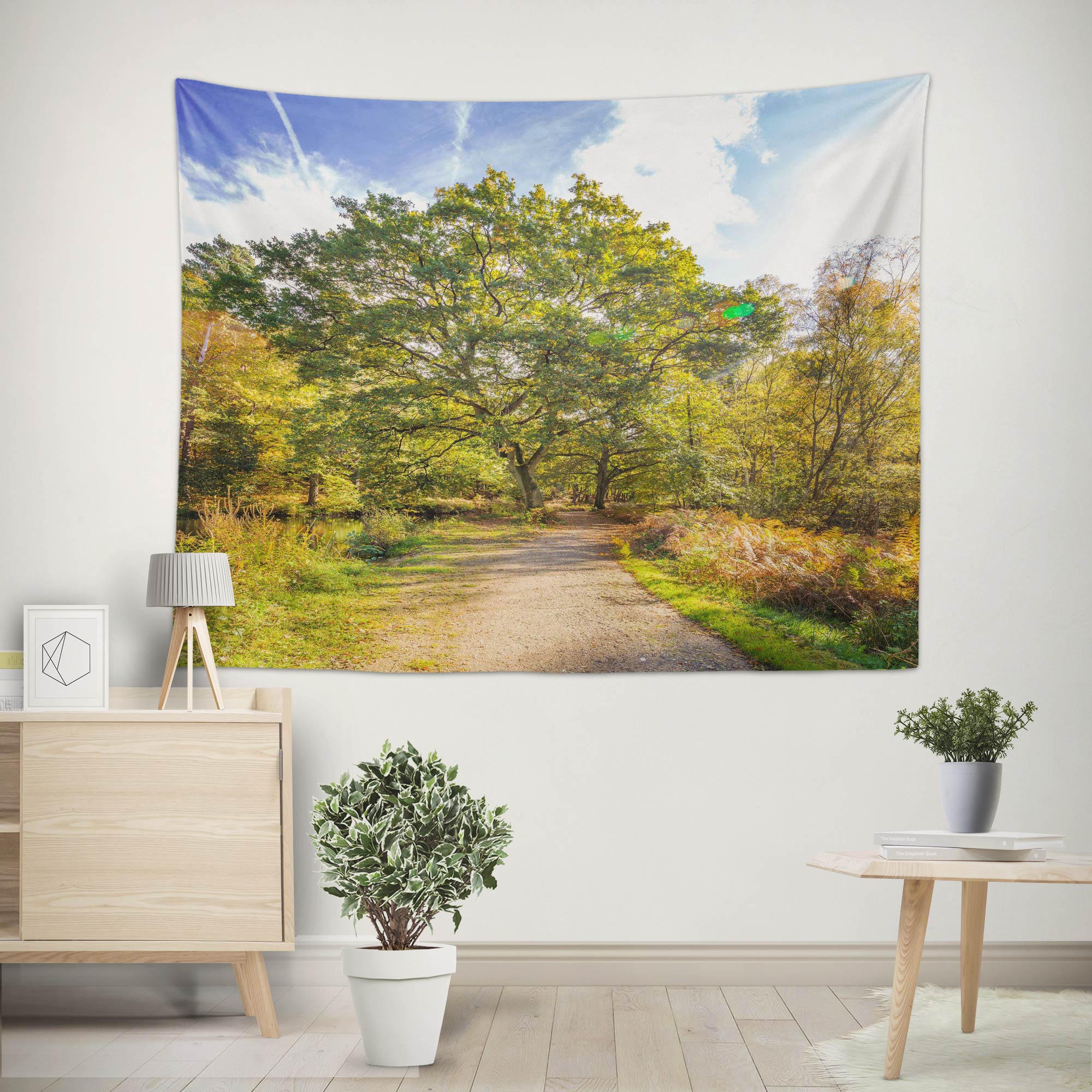 3D Road Trees 116118 Assaf Frank Tapestry Hanging Cloth Hang