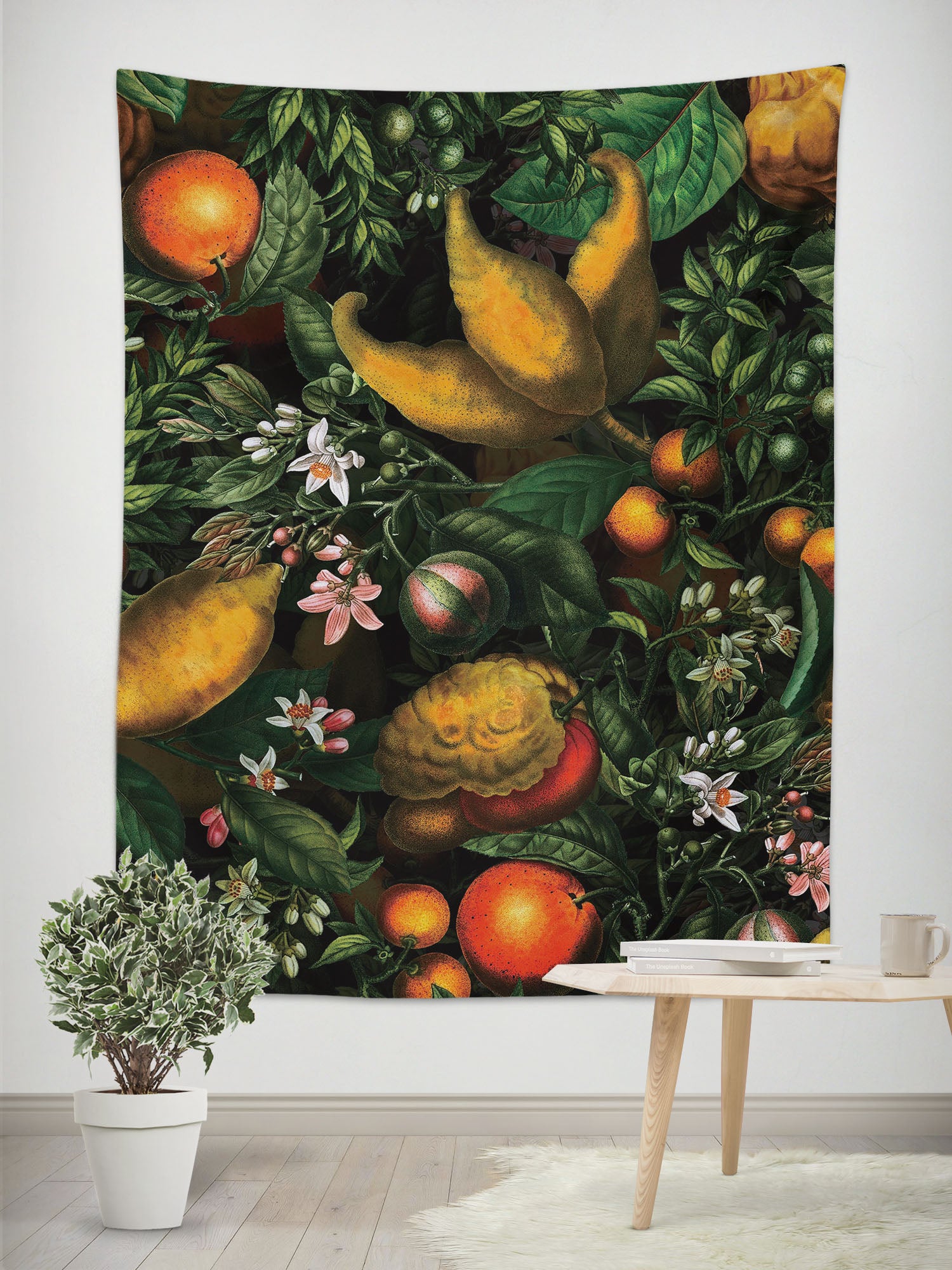 3D Orange Leaves 5372 Uta Naumann Tapestry Hanging Cloth Hang