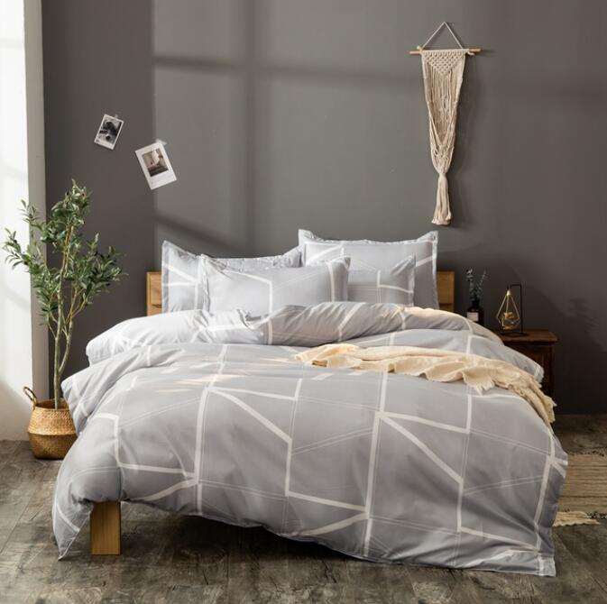 3D Light Gray Lines 13061 Bed Pillowcases Quilt