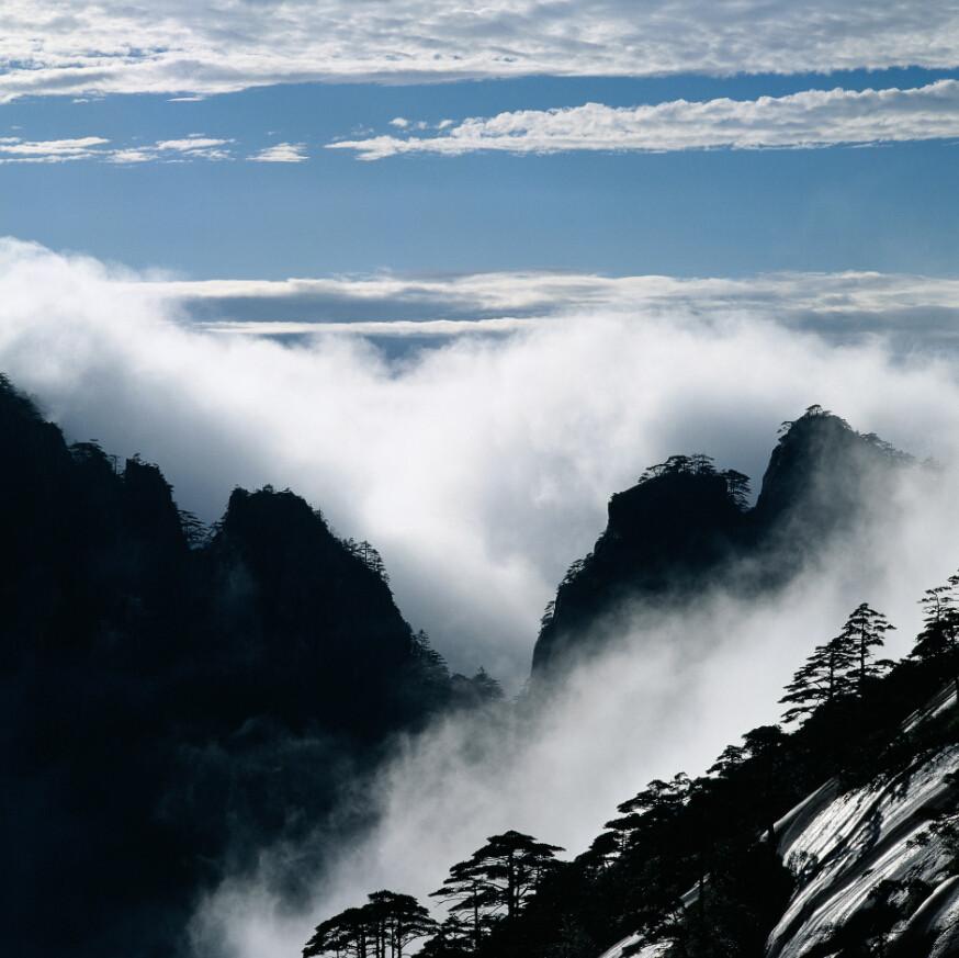 Mountains Clouds Sea Wallpaper AJ Wallpaper 