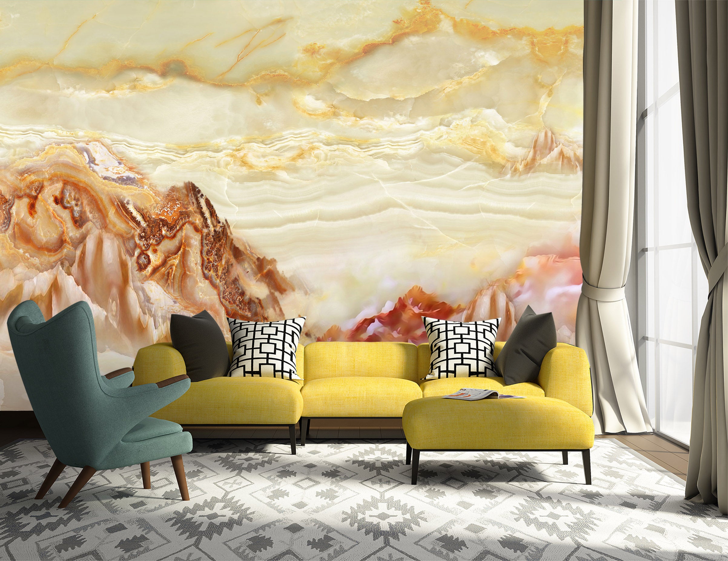 3D Alpine Clouds 1502 Wall Murals