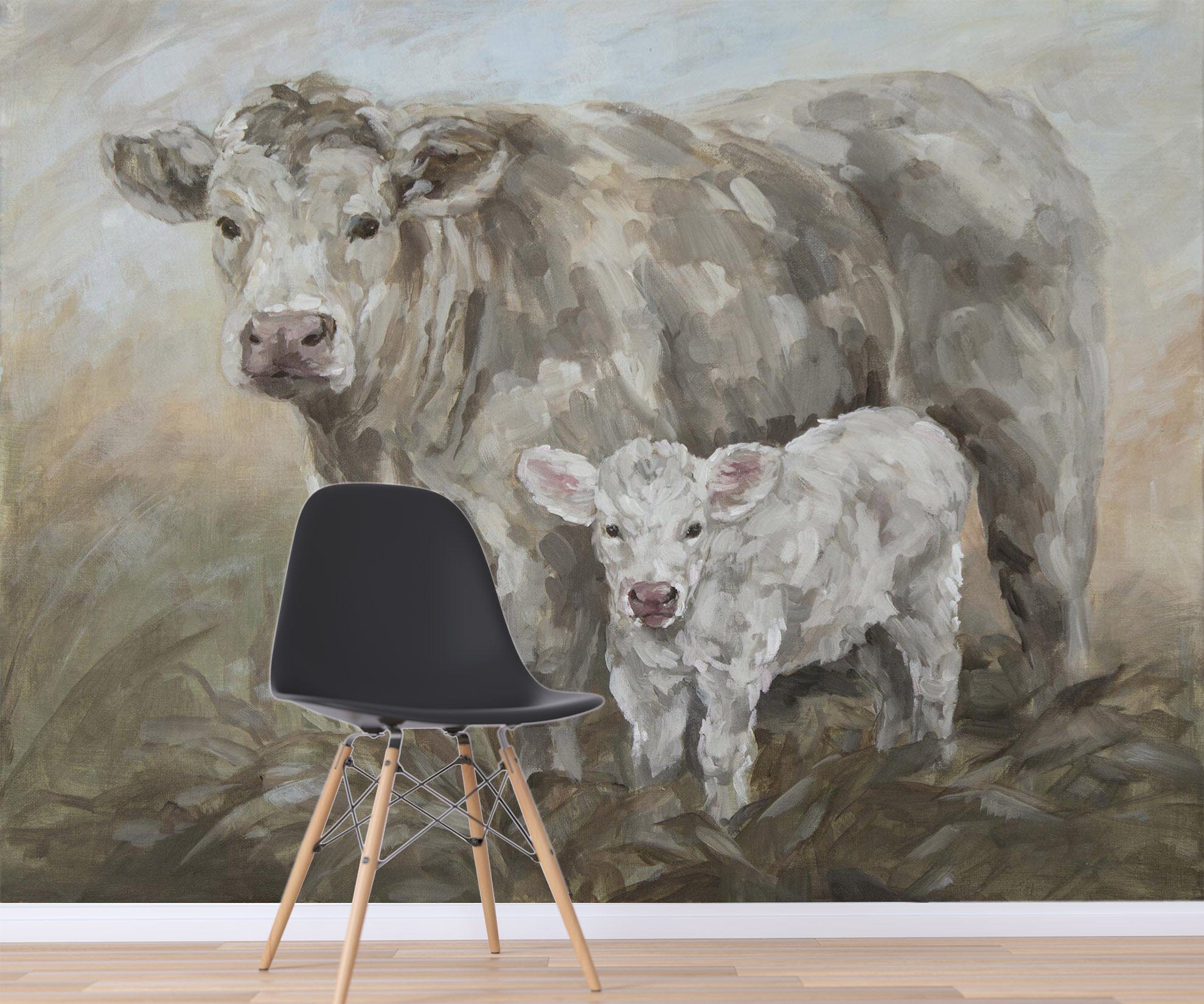 3D Cute Cow 1412 Debi Coules Wall Mural Wall Murals Wallpaper AJ Wallpaper 2 