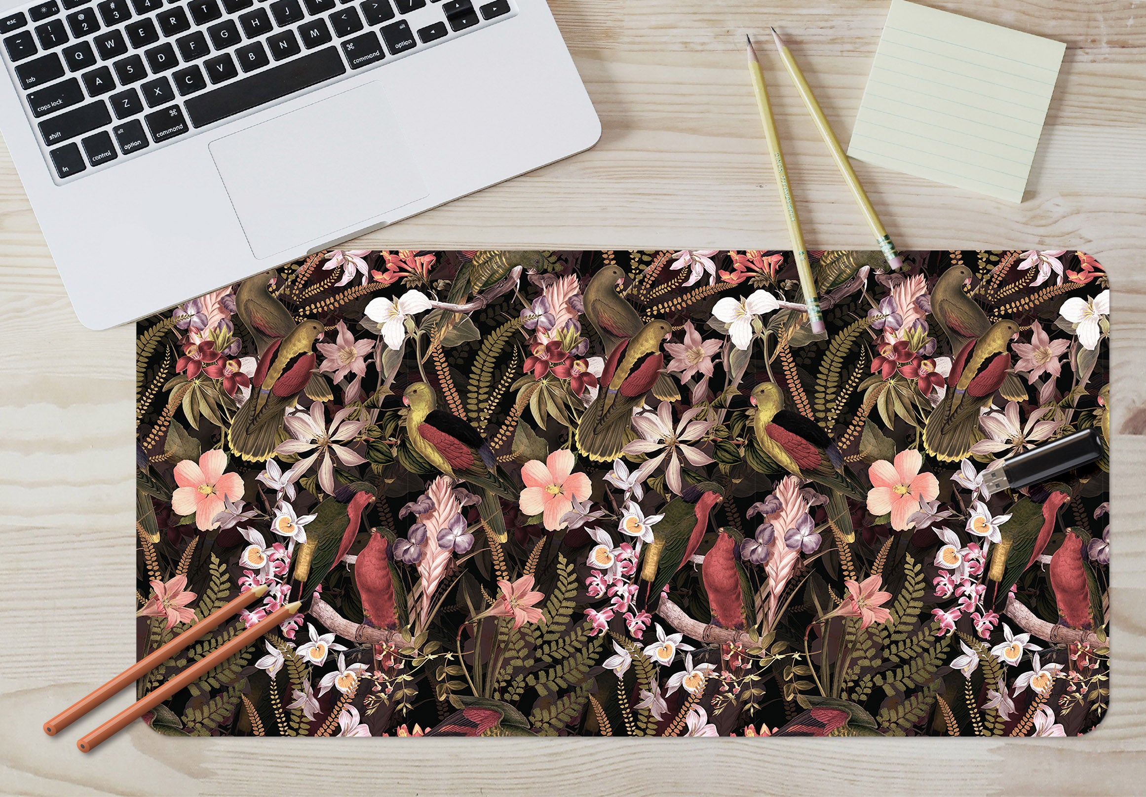 3D Brown Jungle Bird 120139 Uta Naumann Desk Mat