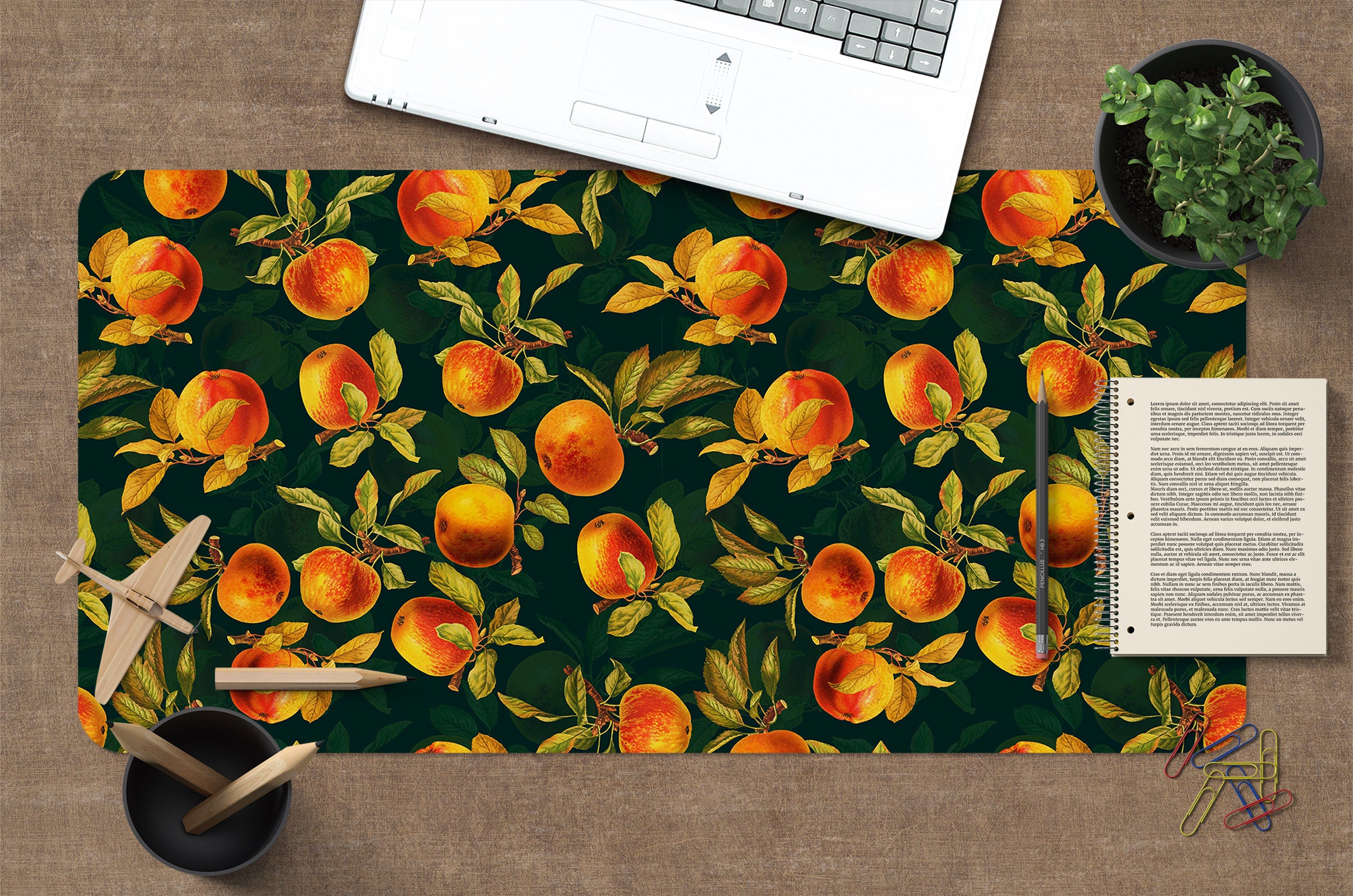 3D Peach 120201 Uta Naumann Desk Mat