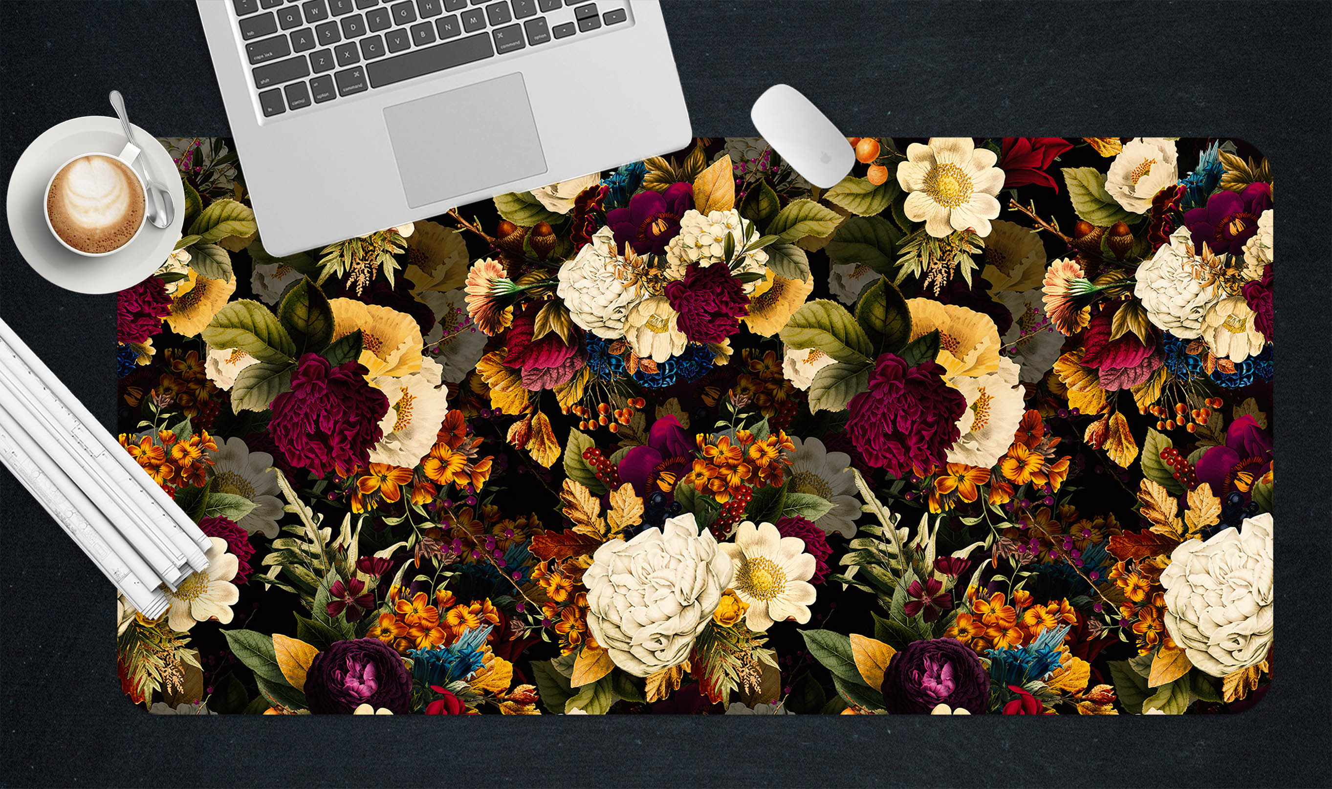 3D Flower Bush 120150 Uta Naumann Desk Mat