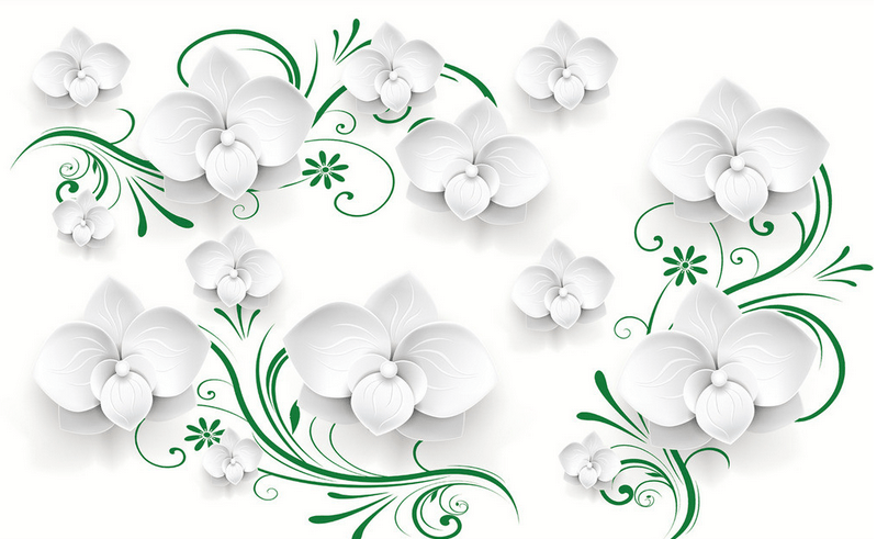 Fashion Graceful Flowers Wallpaper AJ Wallpaper 