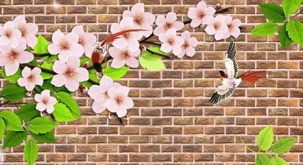 Pink Flowers Branches Wallpaper AJ Wallpaper 