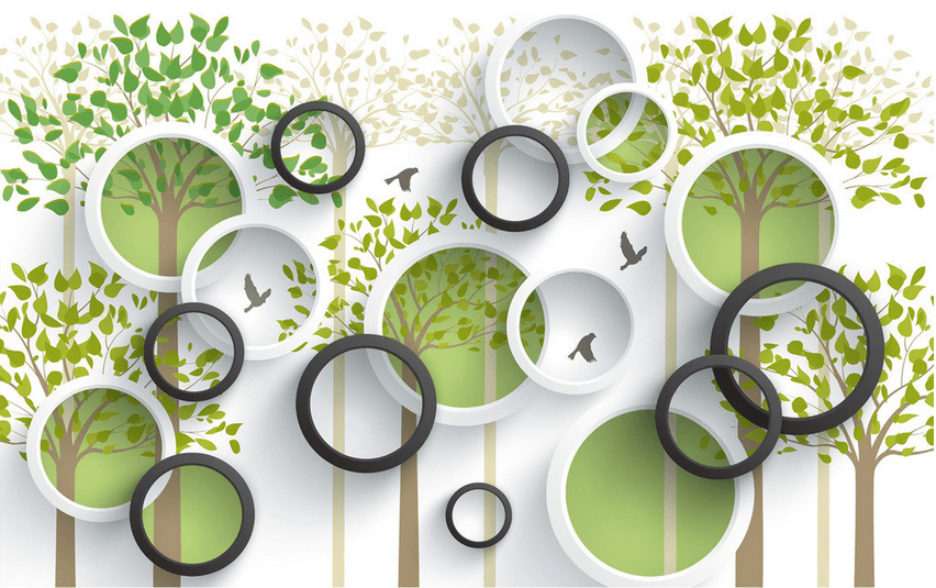 Beautiful Green Circles Wallpaper AJ Wallpaper 2 