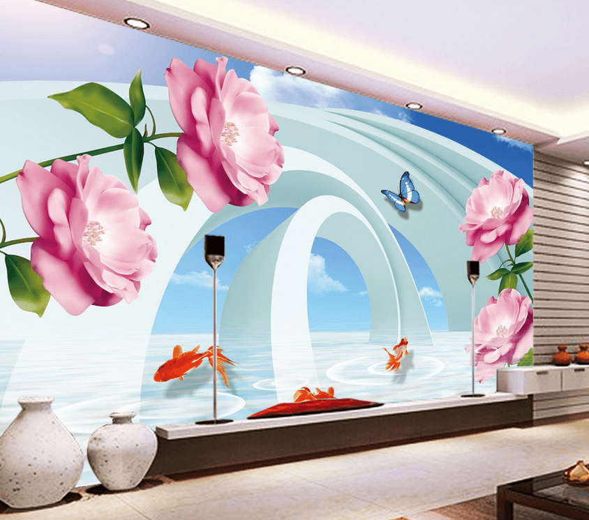 Blossoms And Arches Wallpaper AJ Wallpaper 