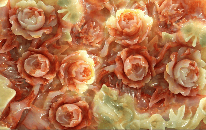 Jade Carving Blossoms Wallpaper AJ Wallpaper 