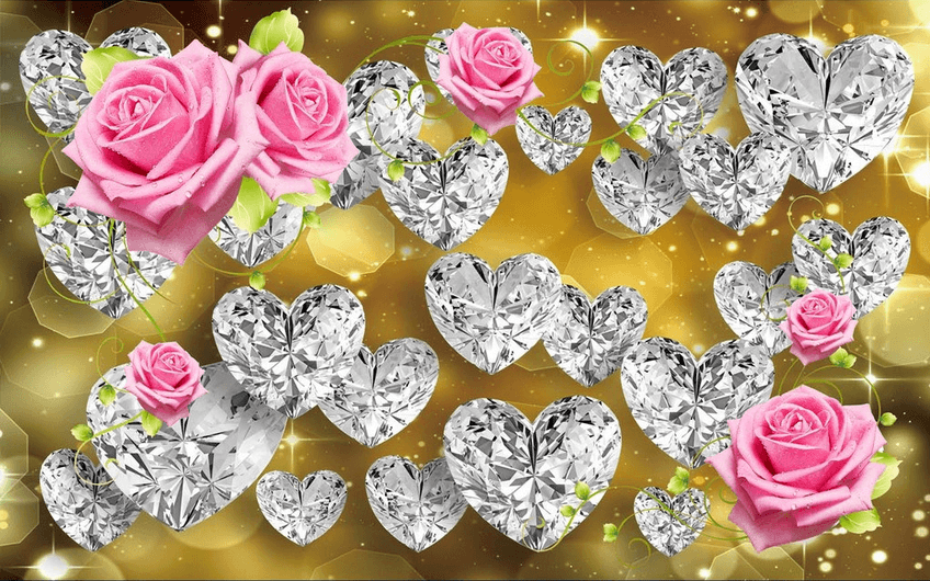 Fashion Heart Shapes Wallpaper AJ Wallpaper 