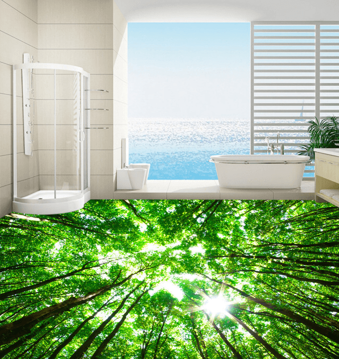 3D Big Tree 158 Floor Mural Wallpaper AJ Wallpaper 2 