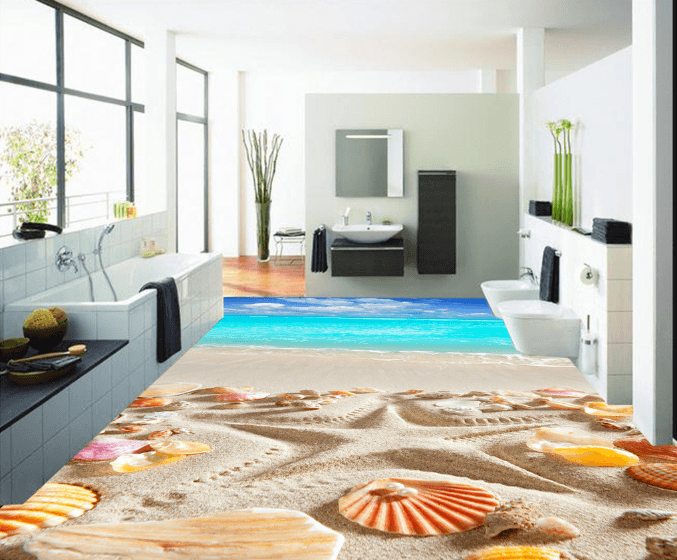 3D Seashell 157 Floor Mural Wallpaper AJ Wallpaper 2 