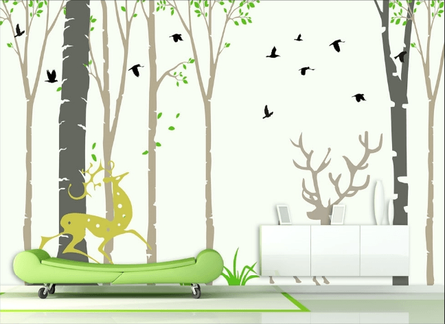 3D Trees Animals Wallpaper AJ Wallpaper 