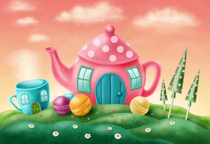 3D Kettle House Wallpaper AJ Wallpaper 