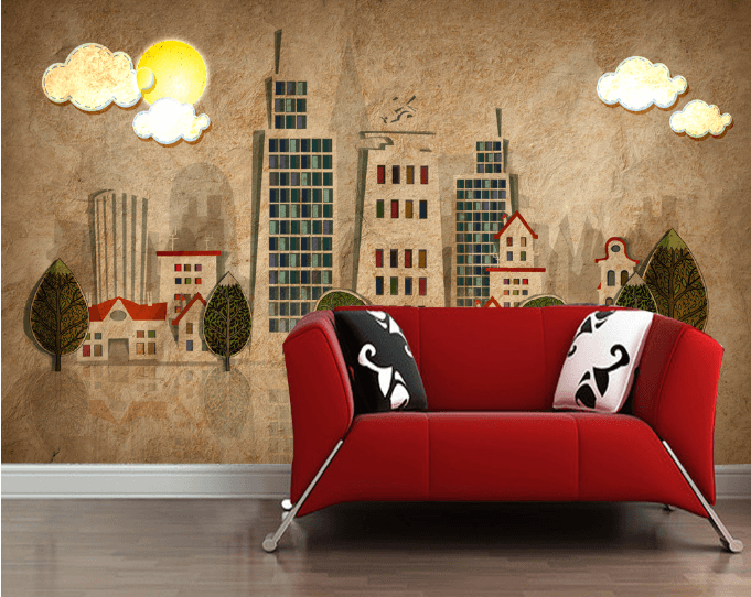 3D Buildings Pattern Wallpaper AJ Wallpaper 