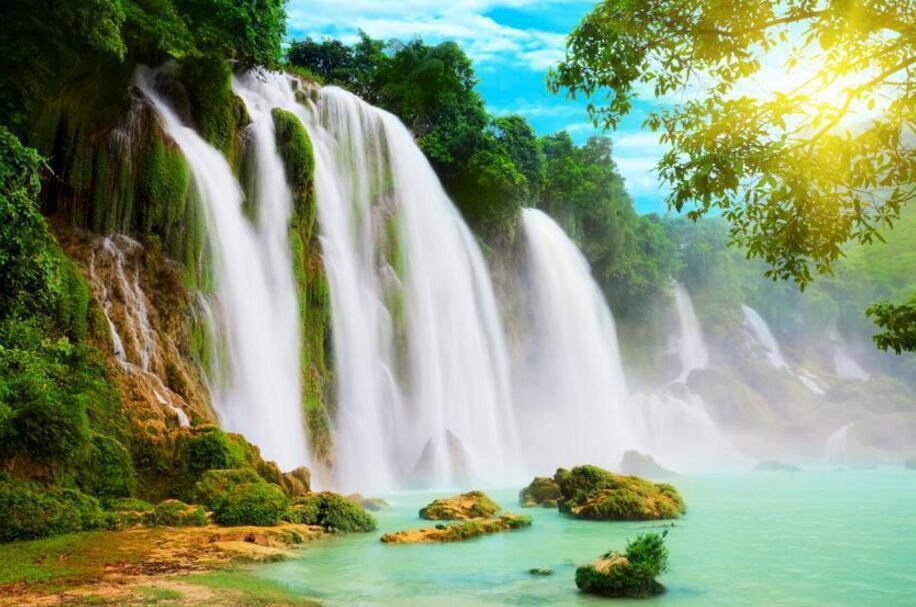 3D Pretty Waterfall 919 Curtains Drapes Wallpaper AJ Wallpaper 