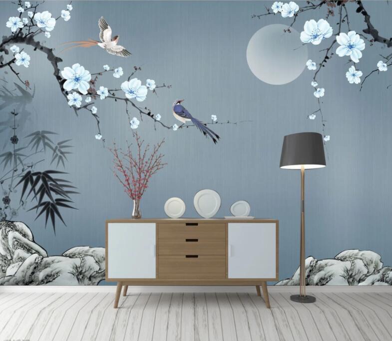 3D Plum Stone WC2228 Wall Murals