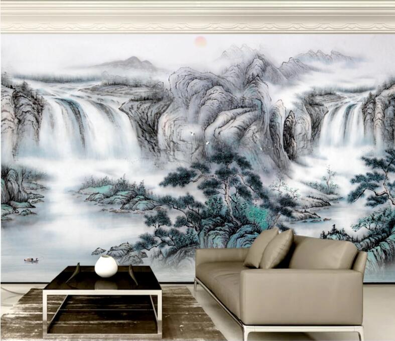 3D Nature Waterfall WC1595 Wall Murals