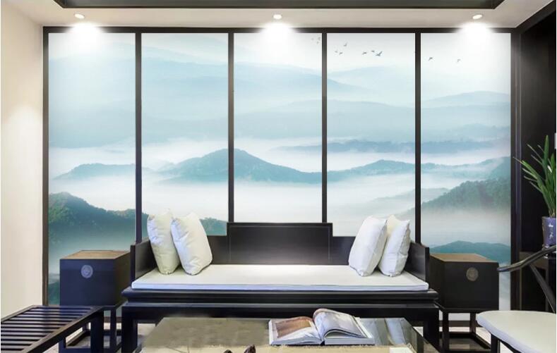 3D Foggy Mountains WC1515 Wall Murals