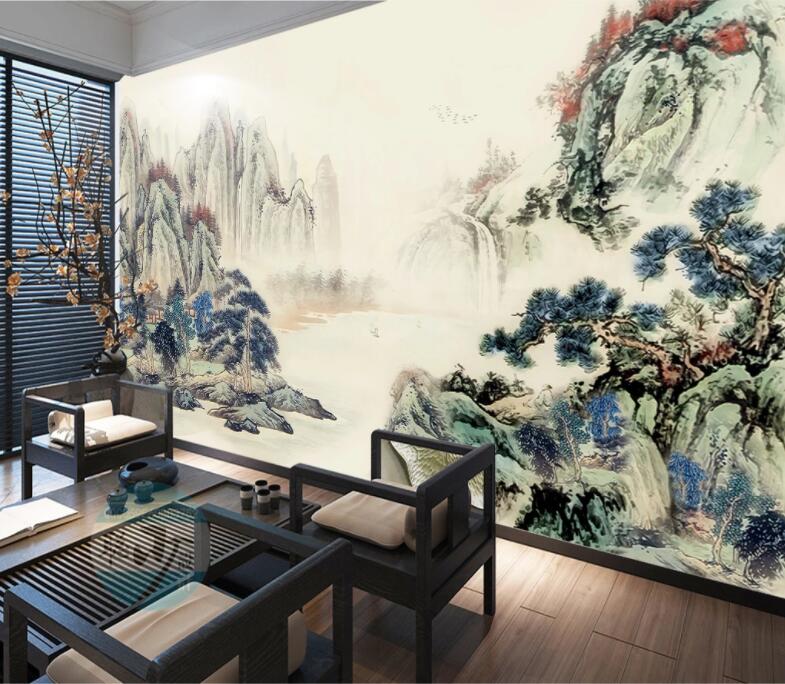 3D Cliffs Tree WC1336 Wall Murals