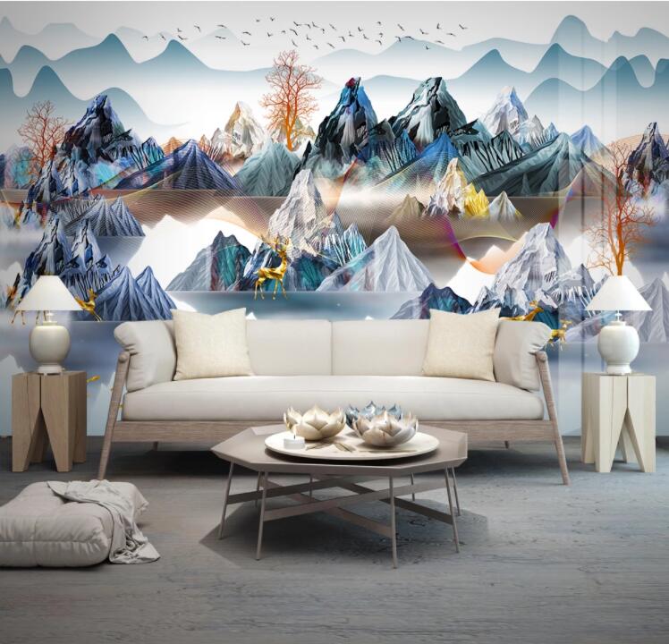 3D Goldfish River WC2227 Wall Murals