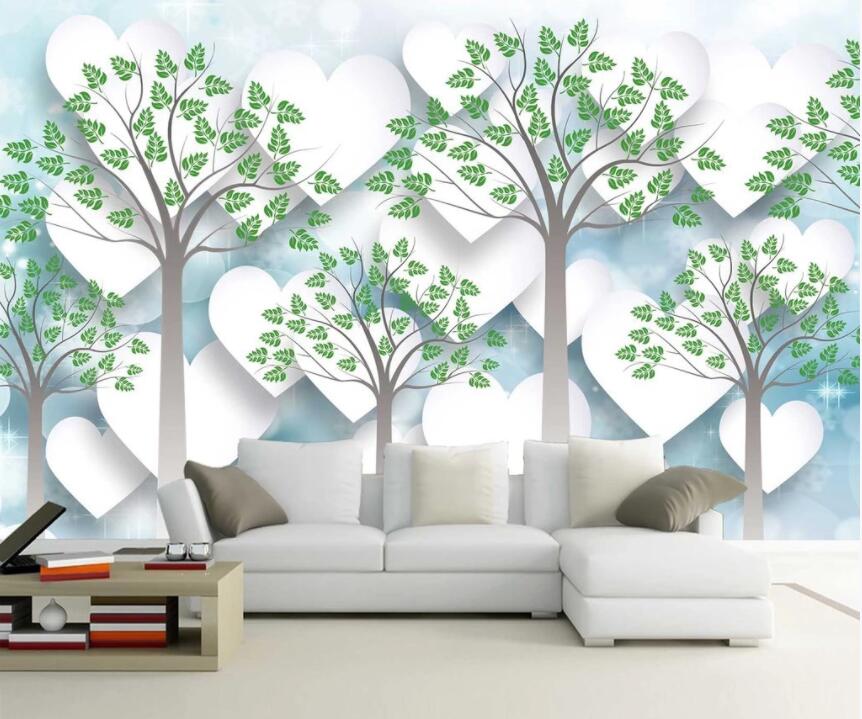 3D Green Tree WC1794 Wall Murals