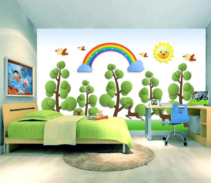 3D Rainbow Forest WC1733 Wall Murals