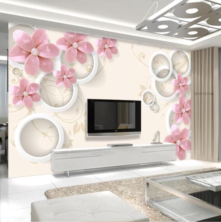 3D Round Flower WC785 Wall Murals