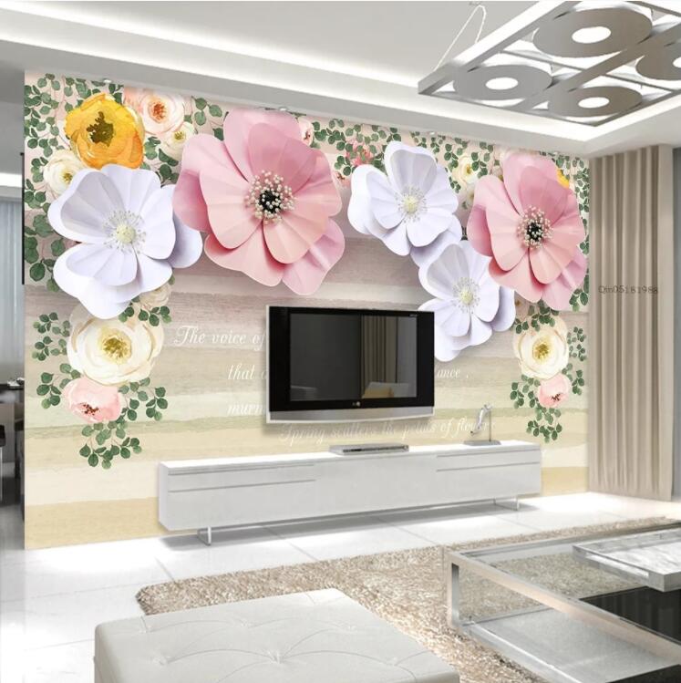 3D Flower Postcard WC626 Wall Murals