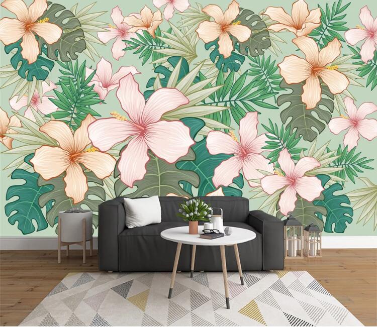 3D Pink Flower WC2612 Wall Murals