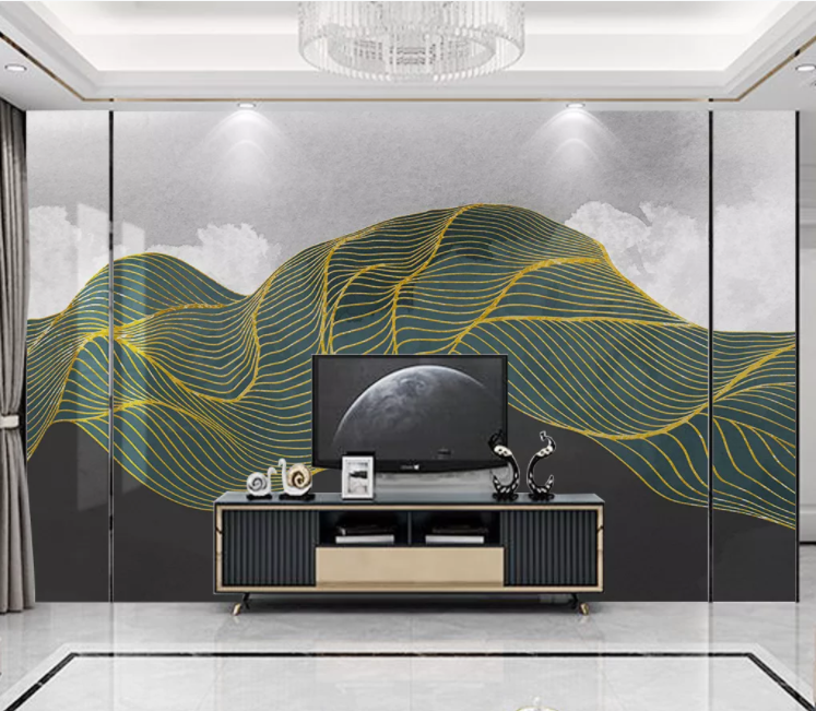 3D Striped Hillside WC2505 Wall Murals