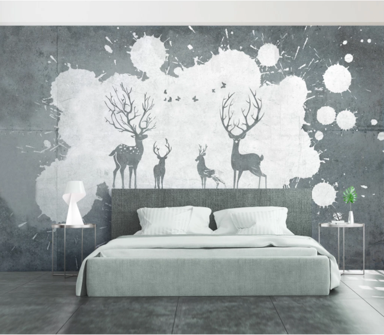 3D Sika Deer WC1091 Wall Murals