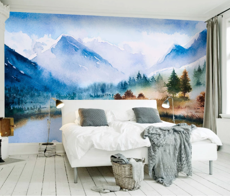 3D Mountain Landscape WC887 Wall Murals