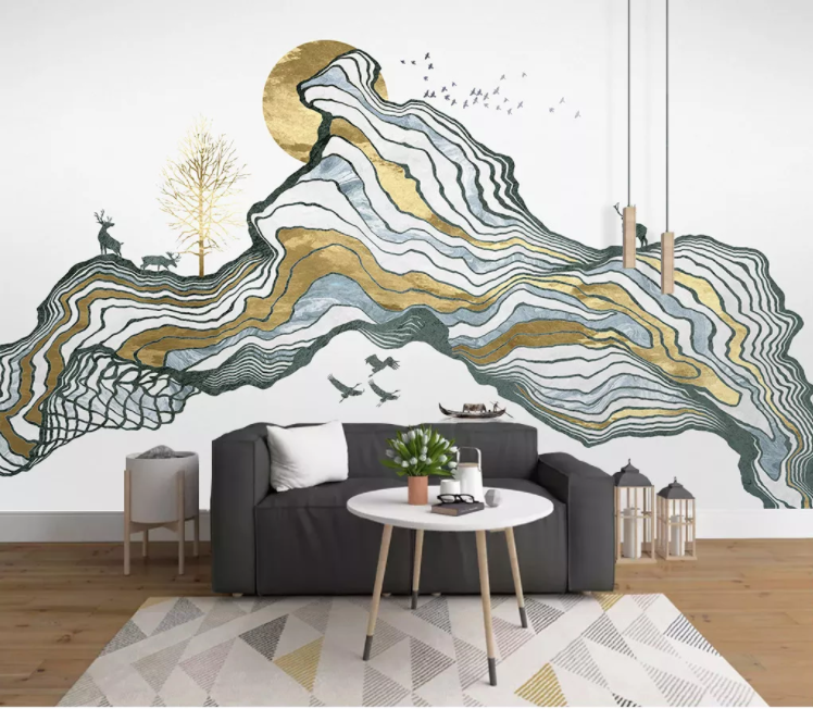 3D Black Fawn WC1702 Wall Murals