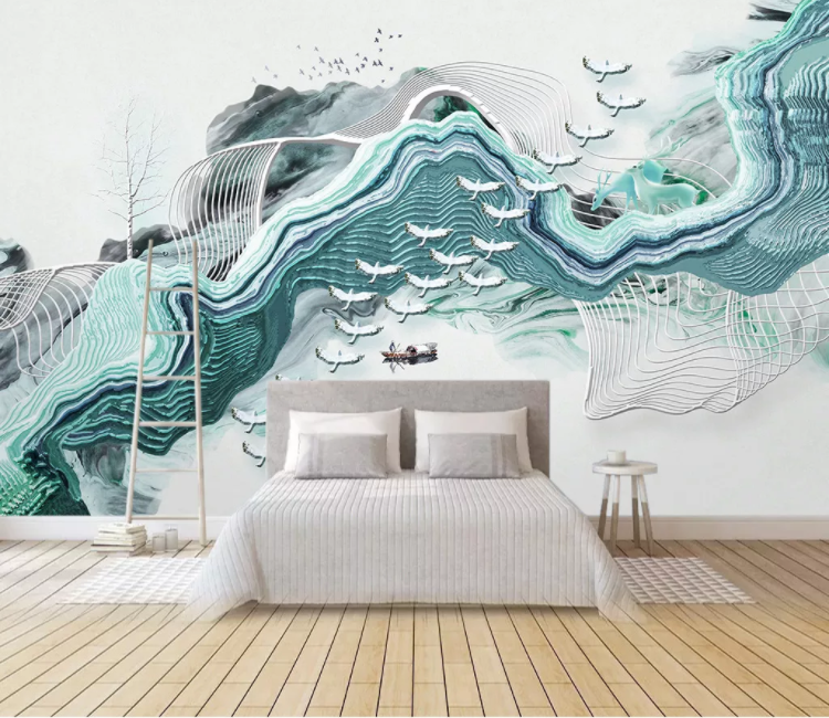 3D Big Wild Geese WC1550 Wall Murals