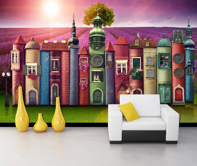 3D Color House WC356 Wall Murals