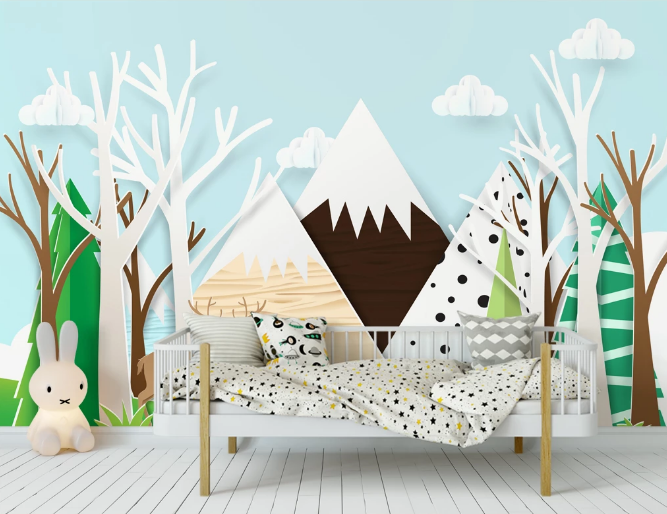 3D Triangle Hill WC934 Wall Murals