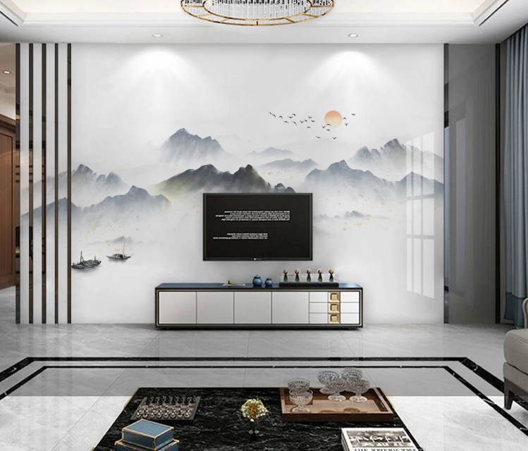 3D Sun Mountain WC2330 Wall Murals