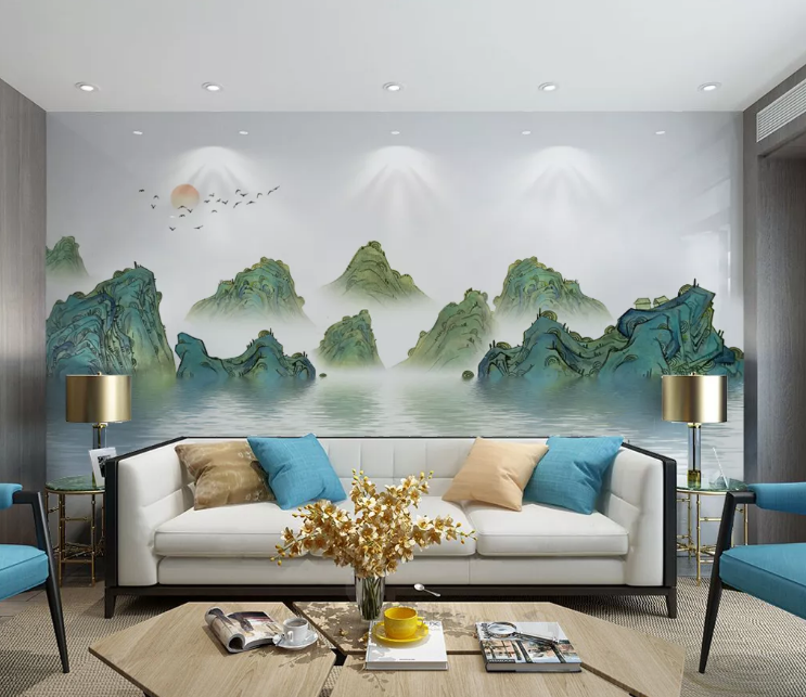 3D Green Canyon WC2304 Wall Murals