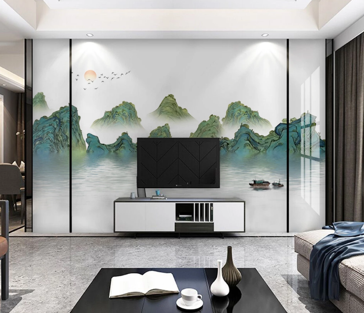 3D Green Canyon WC2304 Wall Murals