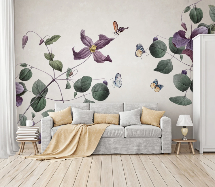 3D Bee Flower WC2067 Wall Murals