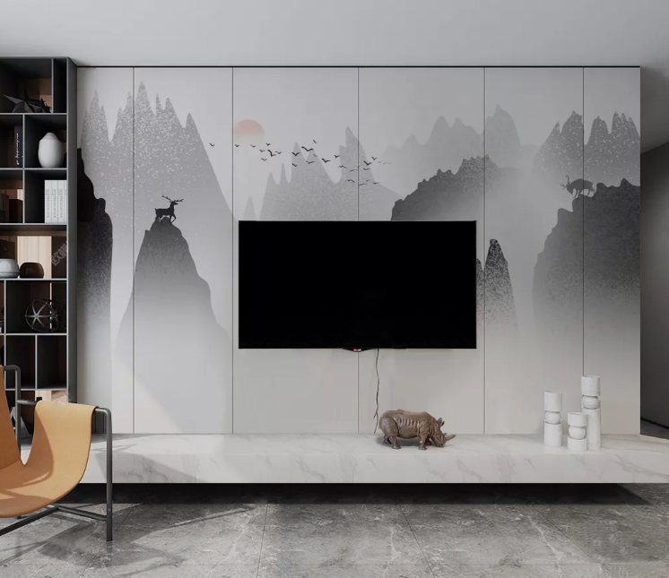 3D Mountain Forest WC1911 Wall Murals