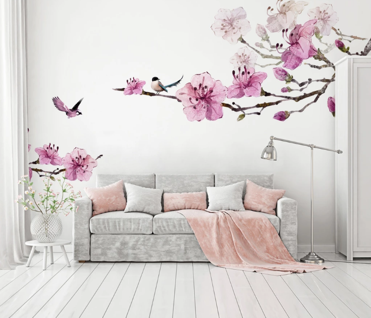 3D Plum Tree Bird WC1850 Wall Murals