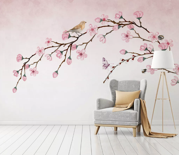 3D Plum Blossom WC1818 Wall Murals