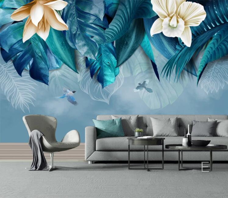 3D Lush Leaves WC2147 Wall Murals