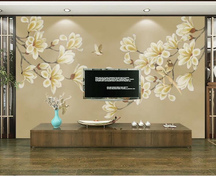 3D Yellow Plum WC2042 Wall Murals