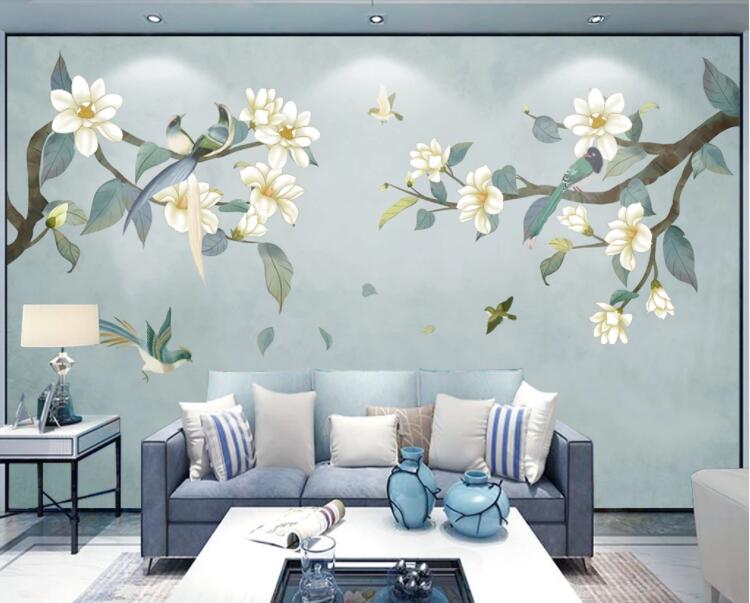 3D Flower Bird WC2001 Wall Murals