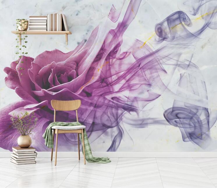 3D Purple Rose WC947 Wall Murals