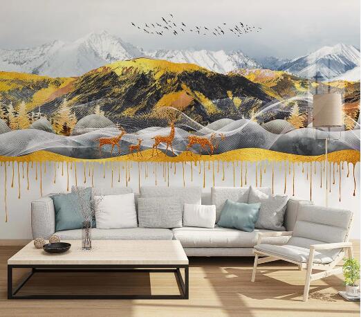 3D Snow Mountain WC1759 Wall Murals